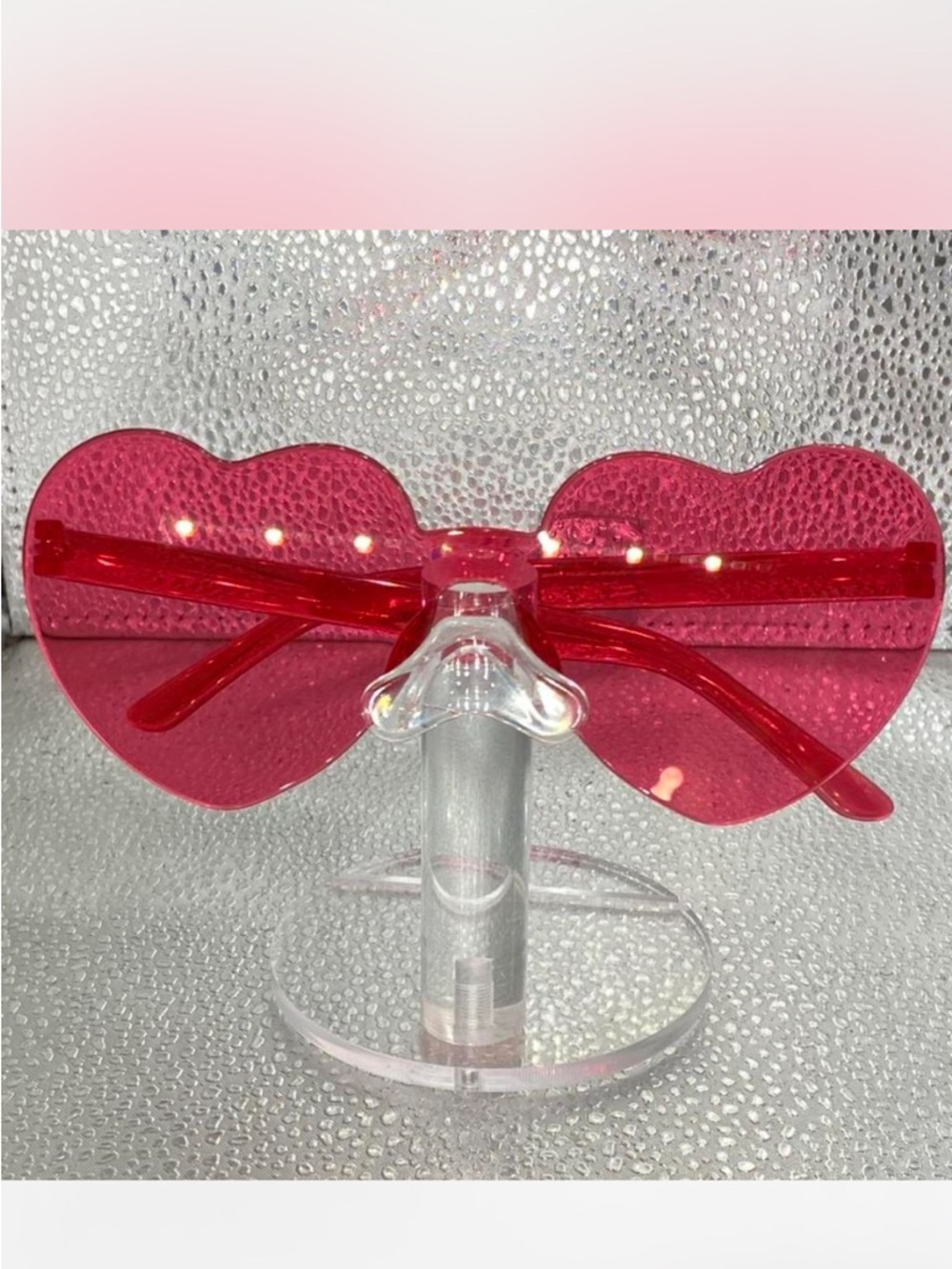 Fushia ^*^ Barbie Pink *^*Heart-Shaped Pink Tinted Sunglasses ^^^